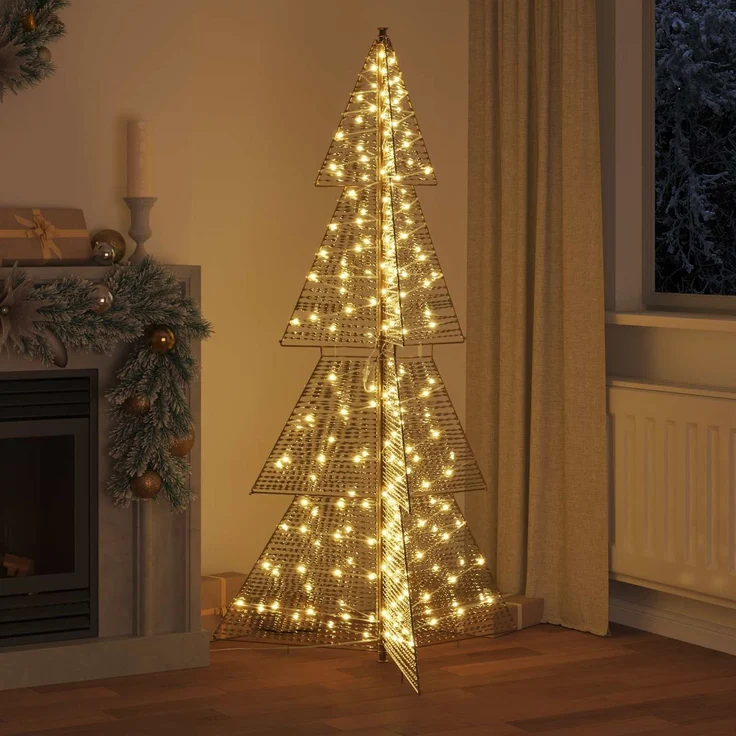 vidaXL Weihnachtsbaum Warmes Weiß 180 cm PET 240 LEDs 42019219 – Bild 3