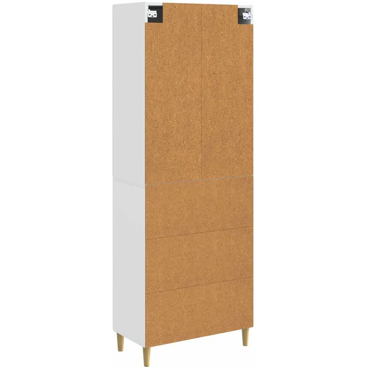vidaXL Schrankset 2 pcs Hochglanz Weiß Holzwerkstoff 3416704 – Bild 6