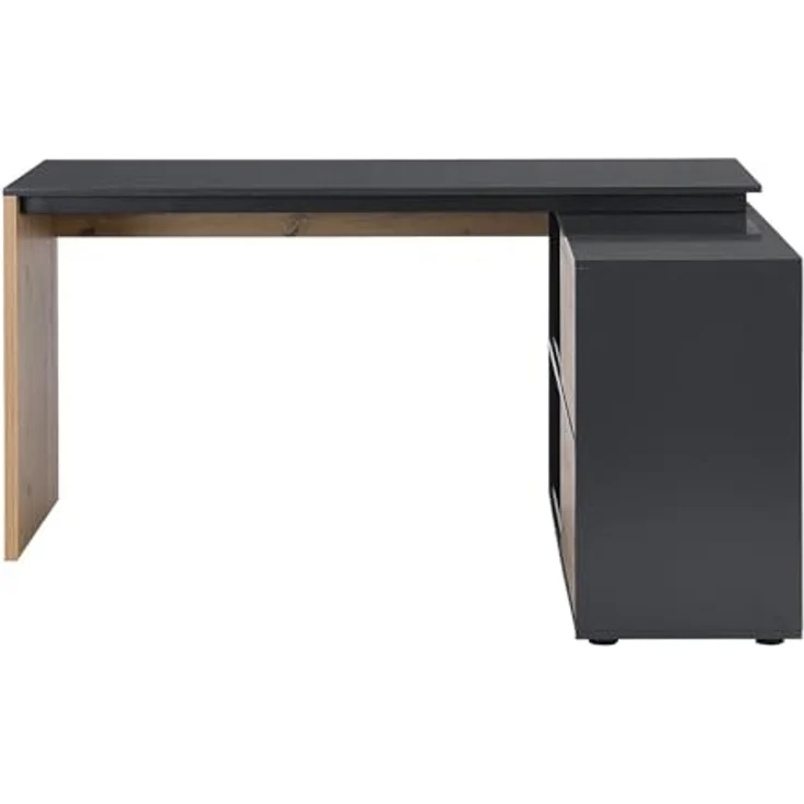 Vente-unique - Sekretär mit 3 Türen - MDF - Naturfarben & Schwarz - COLIOBA – Bild 4