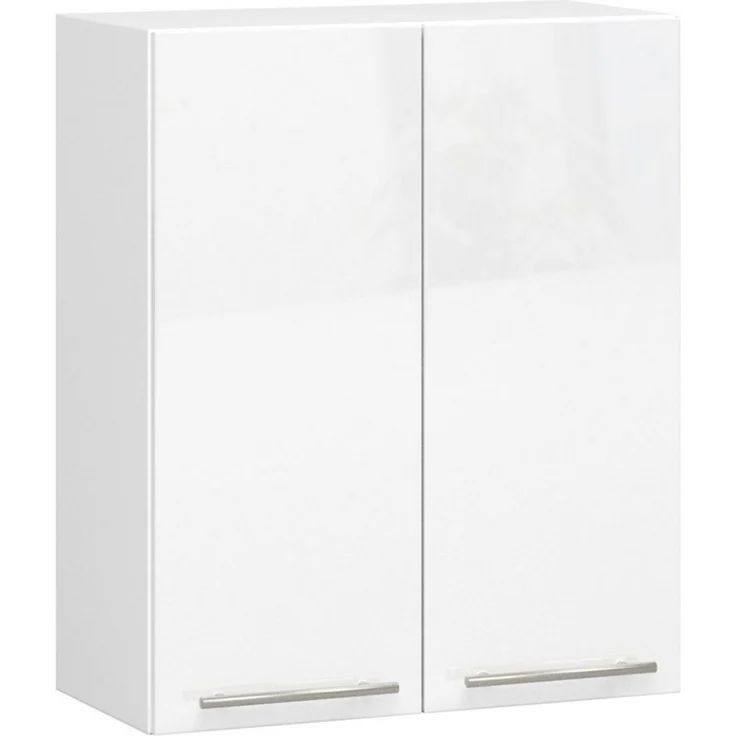 Raumhirsch Furniture Hängeschrank - Praktische Aufbewahrung - Wandschrank Modernes Design, 60 cm, höhenverstellbar, Soft-Close, matt weiß – Bild 3