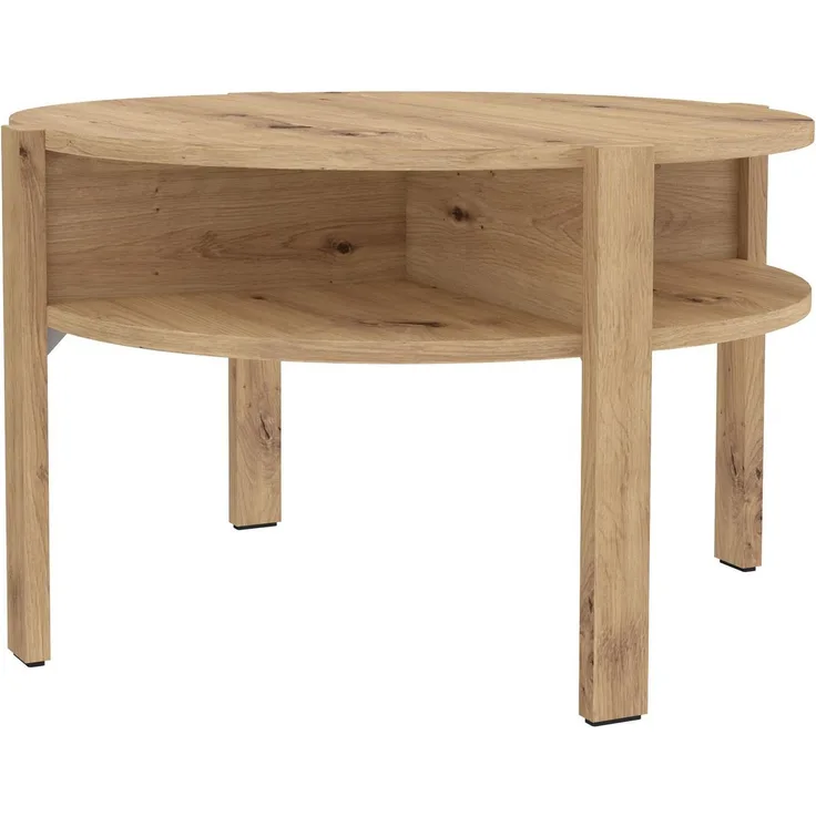 Couchtisch >Topiros< in Artisan Eiche - 74,4x45,5x74,4cm (BxHxT)