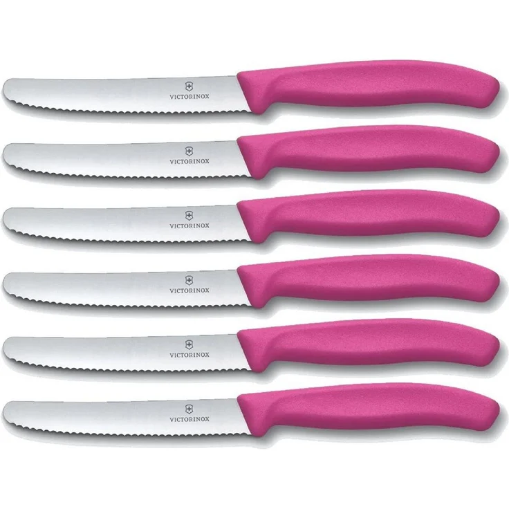 Victorinox | Swiss Classic Tafelmesser Set | 6-teilig | auffallendes Pink | rostfreier Edelstahl | ergonomischer Griff | ideal für präzises Schneiden im Alltag – Bild 1