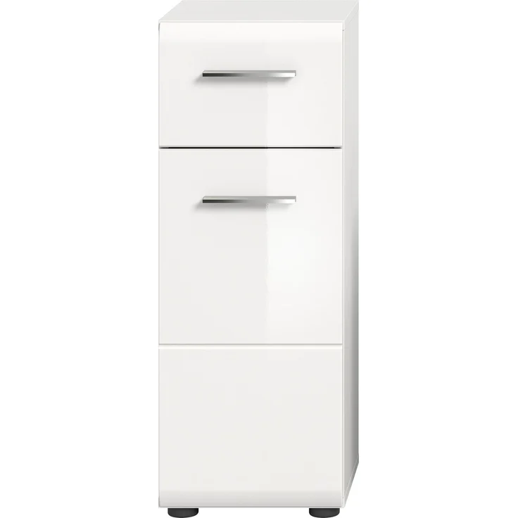 Badschrank Ice - Weiß / Weiß Hochglanz – Bild 2