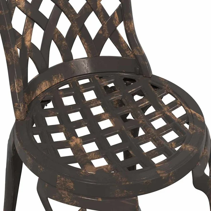 vidaXL Garten Bistro Set 3 pcs Bronze Aluminium 42002390 – Bild 10