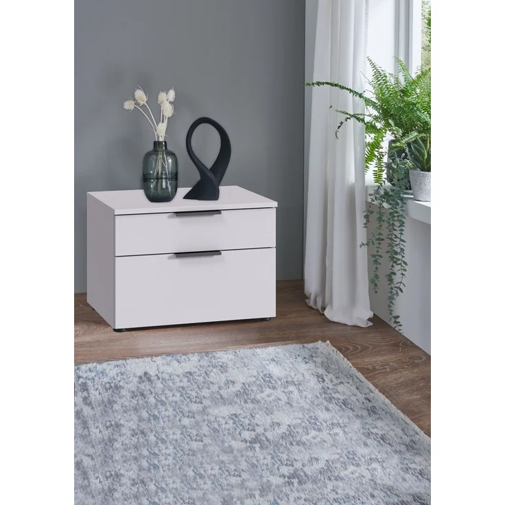 Nachtkommode >OXFORD< in WEISS - 54x39x41cm (BxHxT) – Bild 2
