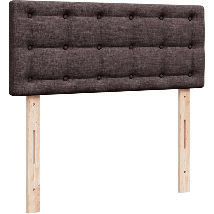 vidaXL Boxspringbett mit Matratze Dunkelbraun 120x200 cm Stoff 3288964 – Bild 12