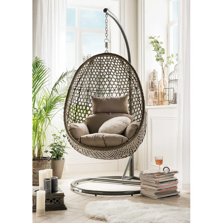Destiny Hängestuhl COCOON DE LUXE, inkl. Gestell, Auflage für Sitz- und Rücken, belastbar bis 110 kg