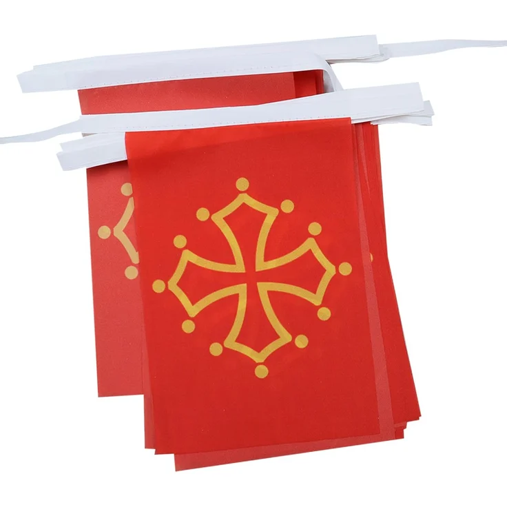 AZ FLAG Wimpelkette Midi-Pyrénées Okzitanien 6 m 20 Flaggen