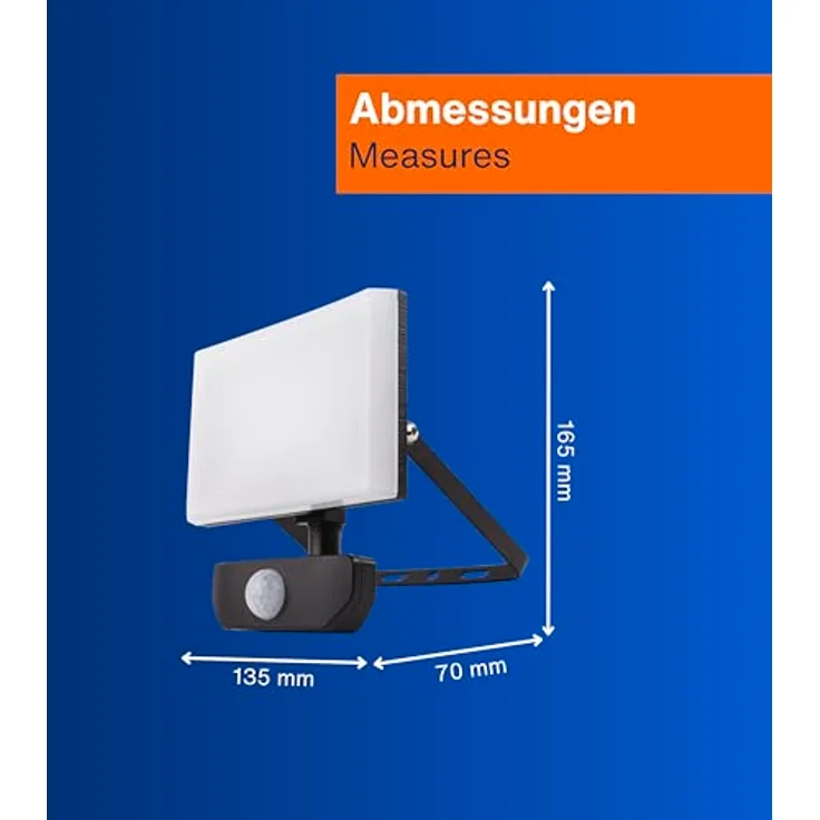 REV LED Strahler außen SUPRA, Außenleuchte mit Bewegungsmelder, 20W, 1600 Lumen, IP54, anthrazit – Bild 5