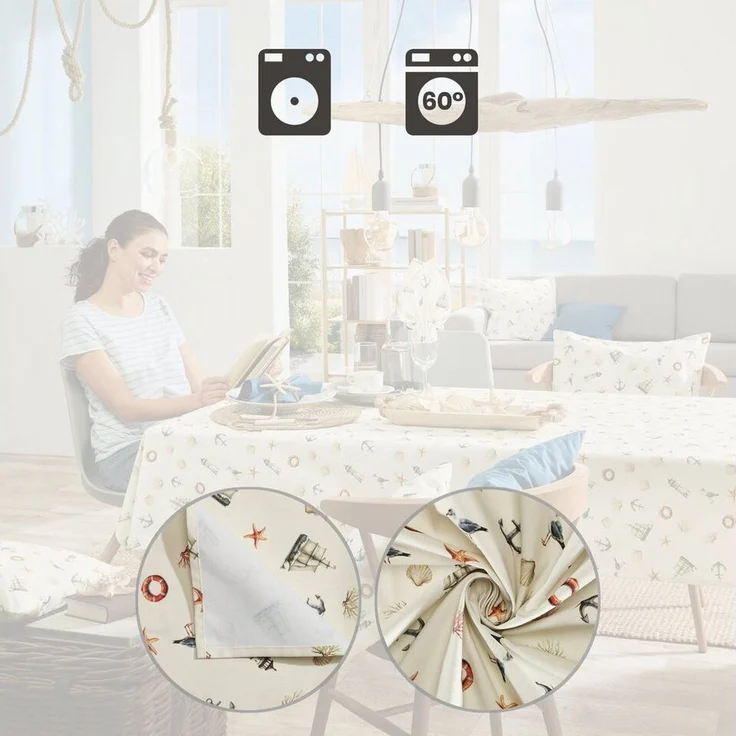 Erwin Müller Tischdecke Tischdecke, Baumwolle Motiv – Bild 3