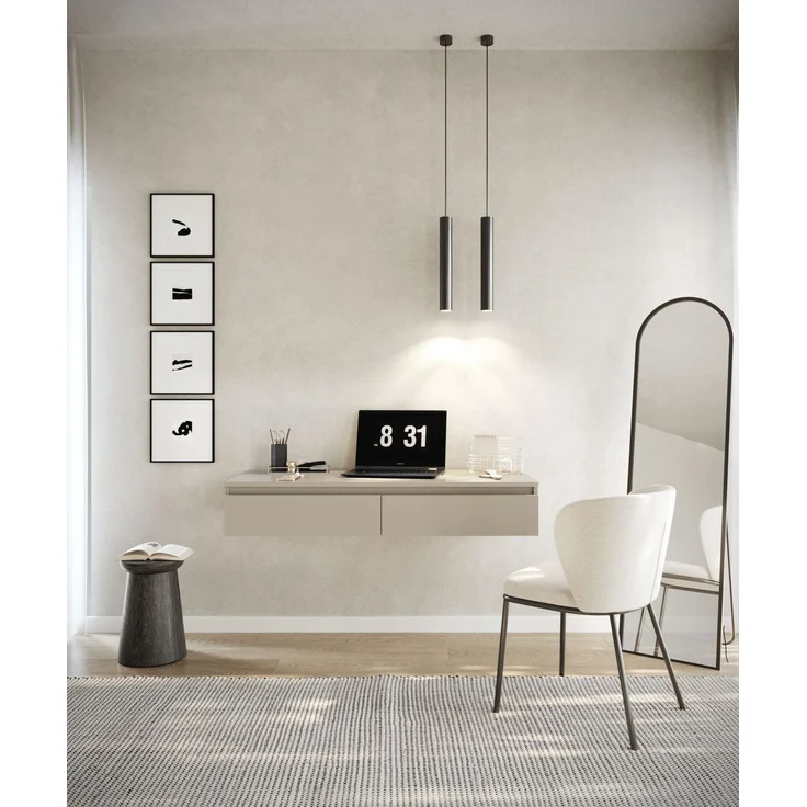 Selsey 'Bemmi' Hängeschreibtisch / Schminktisch, Greige, 19 x 120 x 50 cm – Bild 2