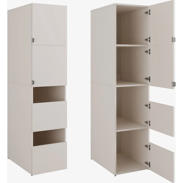 Platan Room Hochschrank Badschrank Beatrice 187x45x65cm Hochschrank Wäscheschrank Badregal 187cm hoch – Bild 1