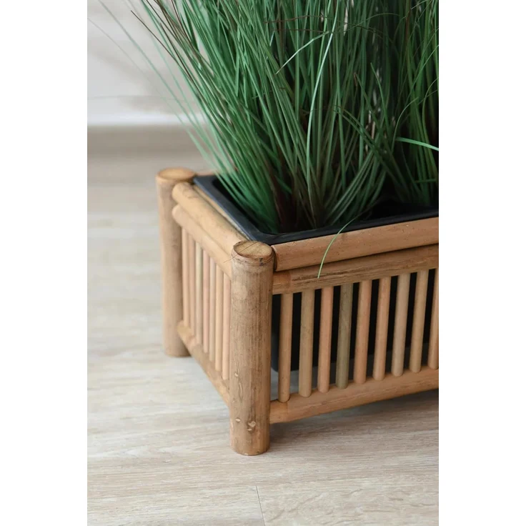VIVANNO Balkonkasten Bambus KAJIX Kasten - Natur Matt (1 St), 66x24x20 cm – Bild 3