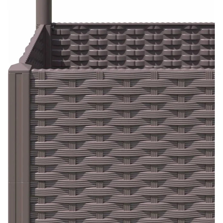 vidaXL Pflanzkübel mit Rankgitter Braun 120x120x136 cm PP 318267 – Bild 6