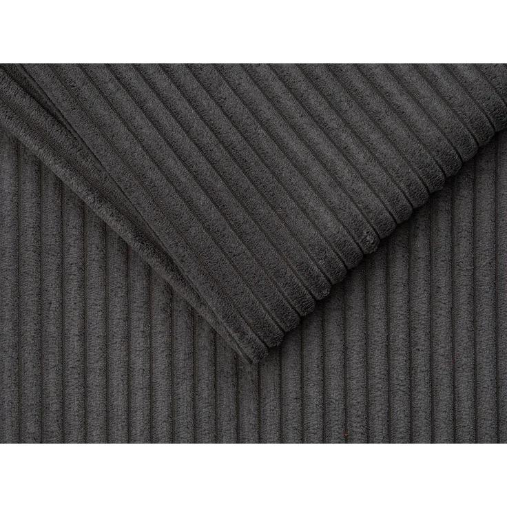 Vente-unique - LORETO Sofa SamtStoff Grau - B 223 cm95 cm x H 90 cm x L 215 cm – Bild 5