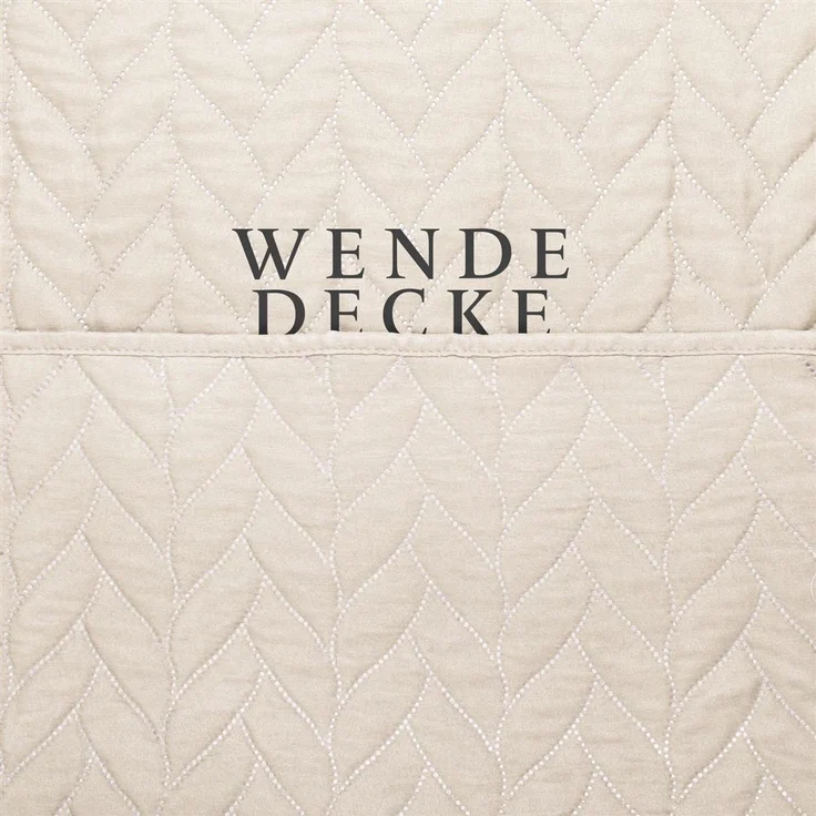 Tagesdecke ( Creme ) 220x240 cm mit wattierter Zwischenlage, Bettüberwurf - Überwurfdecke, Sommerdecke gesteppt - Steppdecke, Wendedecke – Bild 4