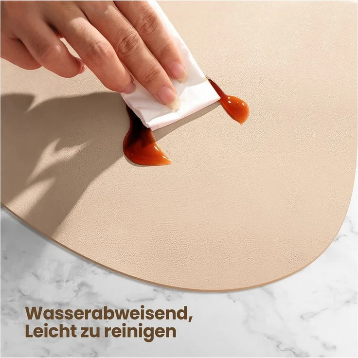 ANYSUN Platzset Tischset Tischmatte Kunstleder, abwischbar wasserdicht Anti-Rutsch, (Set, 4 Untersetzer), ideal als Untersetzeroder Dekoration, fùrden Innen- und AuBenbereich – Bild 2