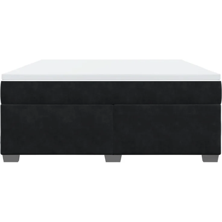 vidaXL Boxspringbett mit Matratze Schwarz 180x200 cm Samt 3285301 – Bild 4
