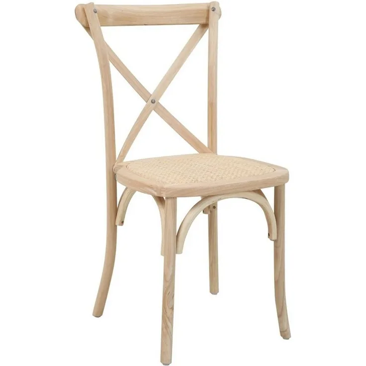 2er Set Stühle 48x52x89 cm Rattan Braun