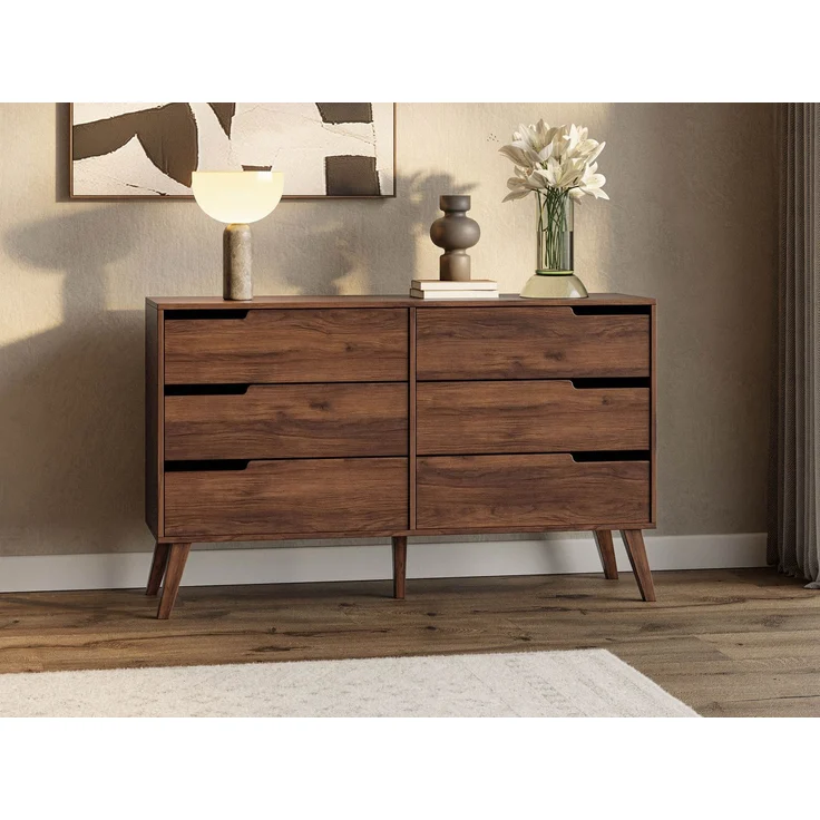 Kommode Nedila 6S (Farbe: Nuss Warmia) – Bild 2