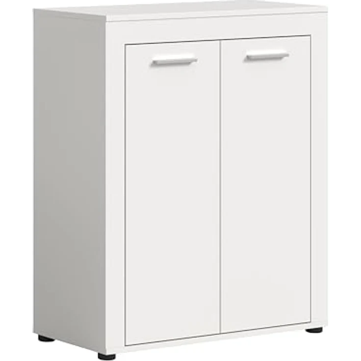 xonox. home Garderobe Jam X8BA9603 Schuhschrank Garderobenschrank Schrank in Weiß Nb. ca. 80 x 95 x 35 cm – Bild 2