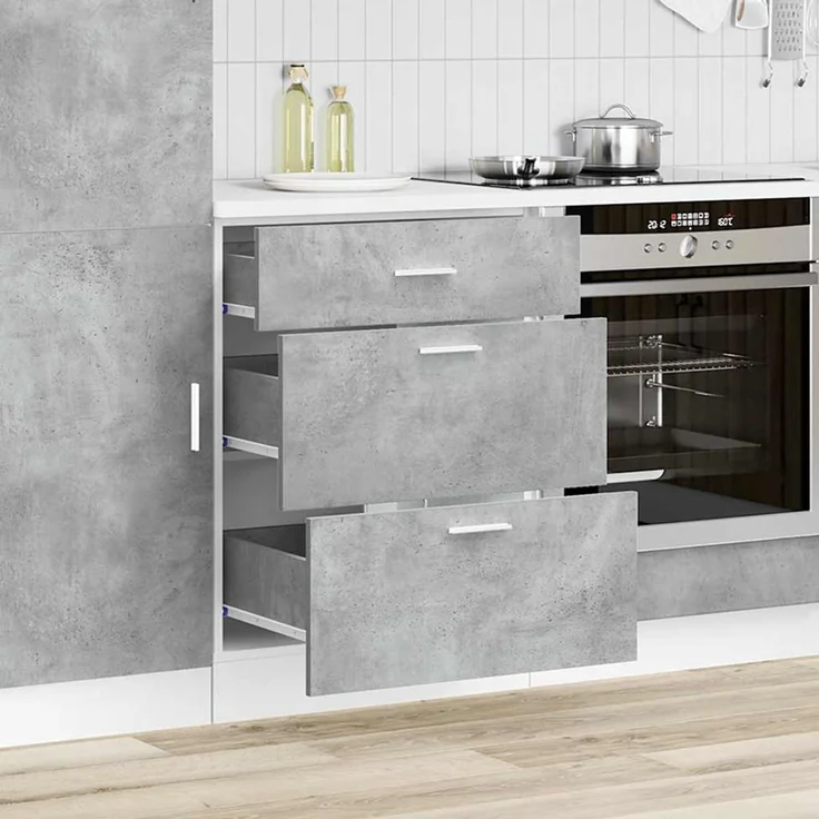 vidaXL Küchenunterschrank Lyon Betongrau Holzwerkstoff 854253 – Bild 3