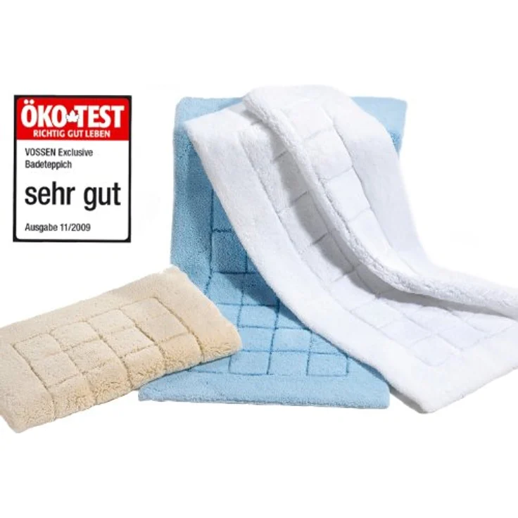 Vossen Badteppich Exclusive citro, hochflorig und rutschfest, 100% Baumwolle, hellbraun – Bild 4
