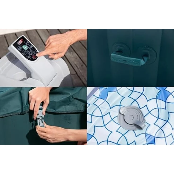 Bestway Whirlpool Outdoor für 4 Personen Lay-Z-Spa Ibiza AirJet Ø 180 x 66 cm – Bild 6