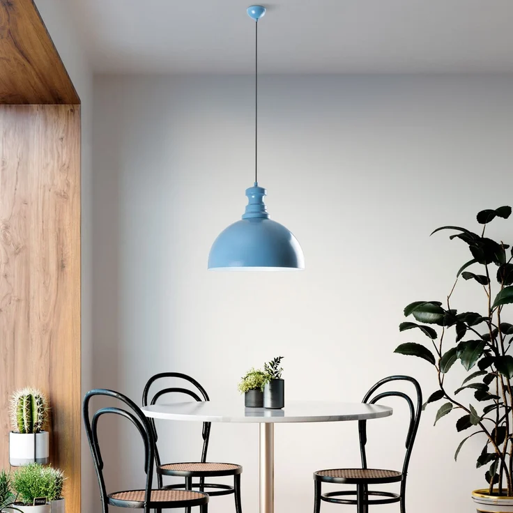 Kronleuchter, 'Kure', 134 x 37 x 37, Hellblau – Bild 2
