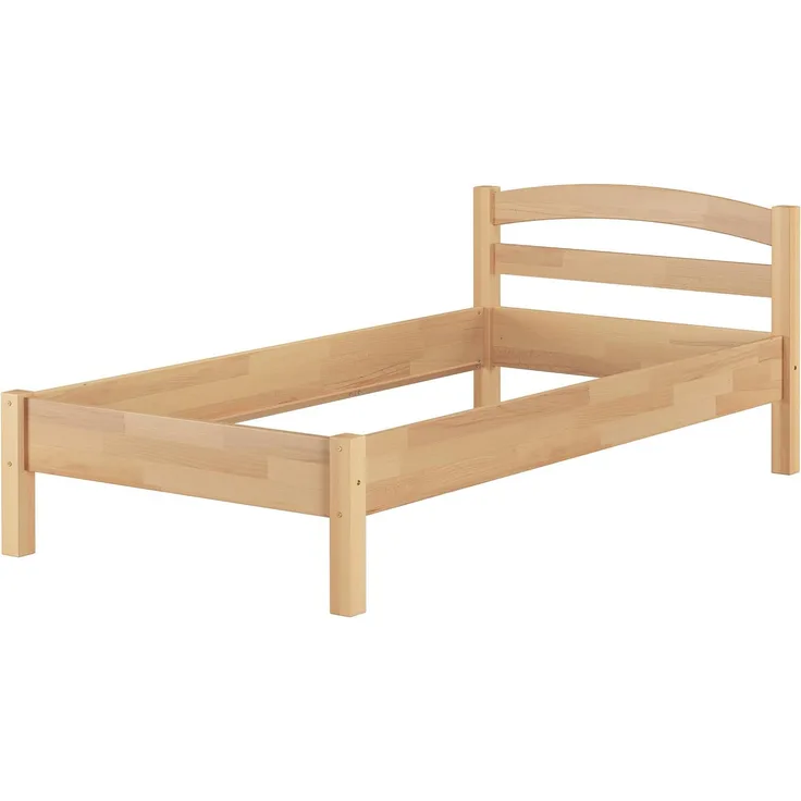Erst-Holz Massivholzbett Buche natur 100x200 Einzelbett Bettgestell ohne Zubehör 60. 73-10 oR