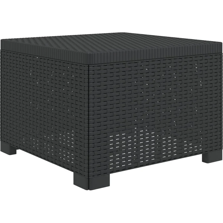 vidaXL 5-Sitzer Gartensofa mit Kissen Rattan-Look PP Anthrazit 3443906 – Bild 6
