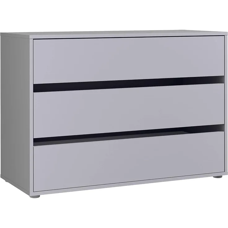 FORTE Extras Robes/Kds Schubkastenblock, Holzwerkstoff, Grau, 98,7 x 70,6 x 39,6 cm