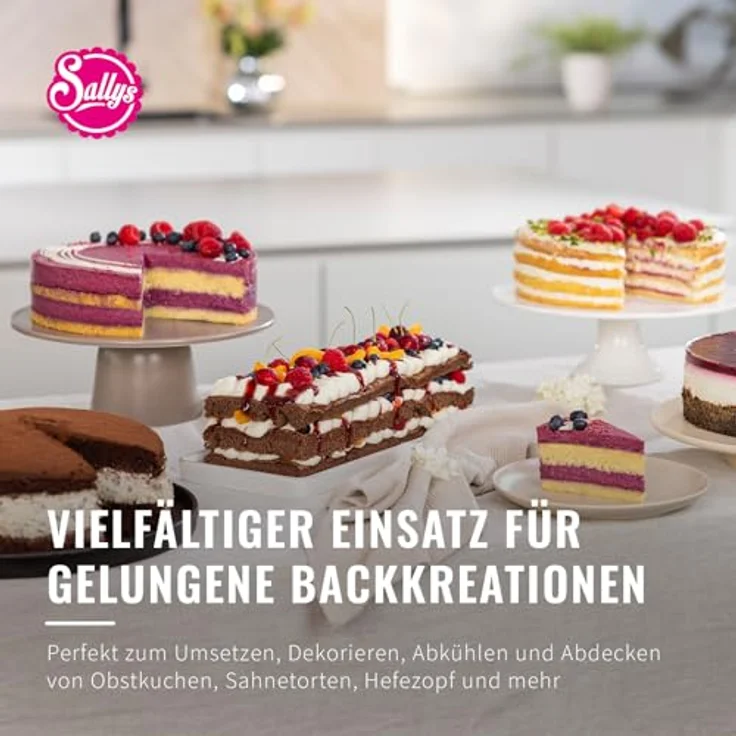 Sallys Tortenbodenheber Duo-Tortenretter: Rund & Eckig für Perfekte Tortenkreationen, Langlebig – Bild 7