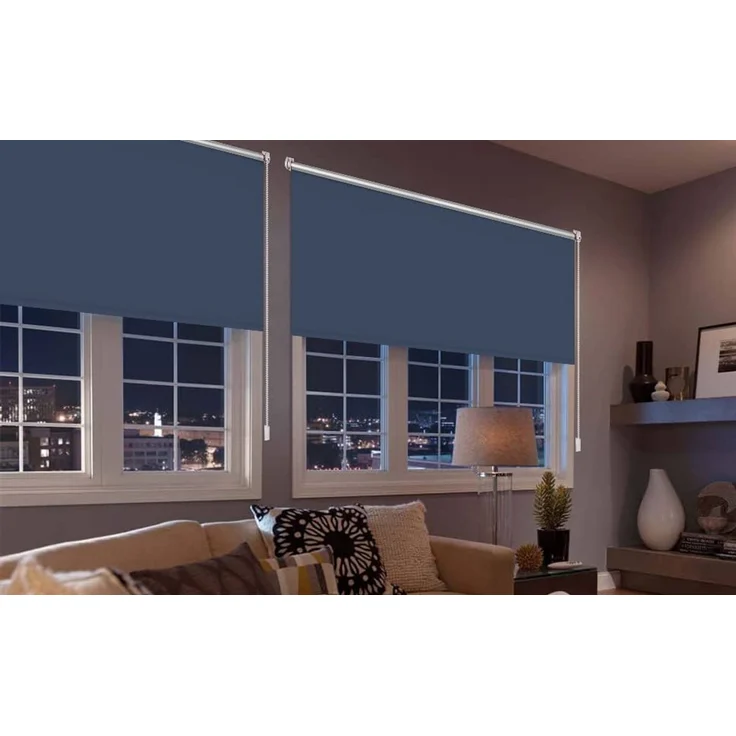 Homland Klemmfix Rollo Verdunkelung Thermorollo ohne Bohren Dunkelblau 120x170 cm (BxH), Verdunklungsrollo Wandmontage & Deckenmontag, Sichtschutz & Sonnenschutz für Fenster und Tür – Bild 3