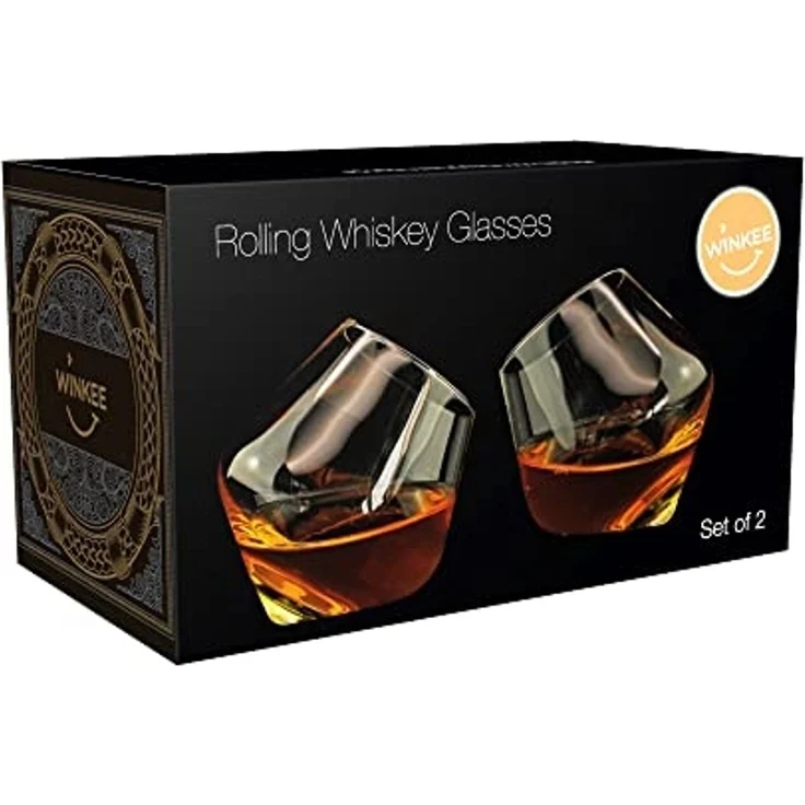 Winkee Whiskyglas Rolling Whiskey Whiskygläser im 2er Set – Bild 5