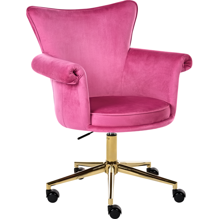 Schreibtischstuhl VELENCIA Samtstoff Fuchsia – Bild 3