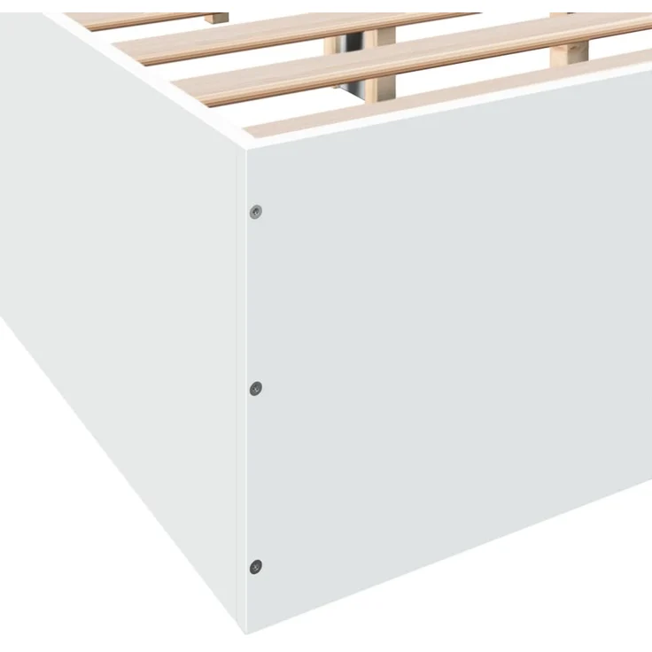 vidaXL Bettgestell Weiß 150x200 cm Holzwerkstoff 3281007 – Bild 8