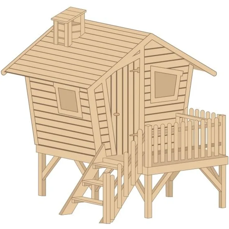 WEKA Tabaluga Abenteuerhaus LOTTI mit Treppe und Terrasse