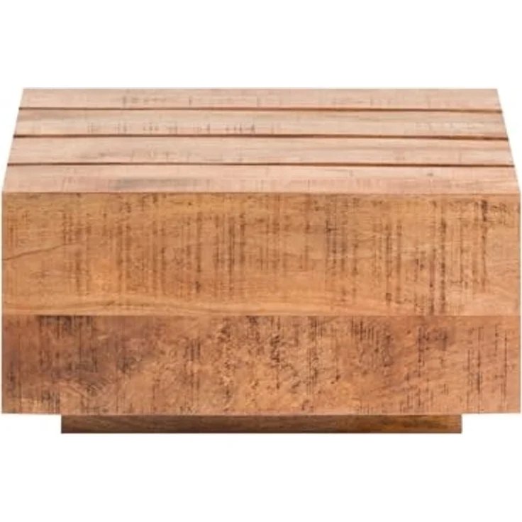 Rustikaler Couchtisch Dakota im Balkendesign – 70x70 – Wohnzimmertisch aus Massivholz – Bild 6