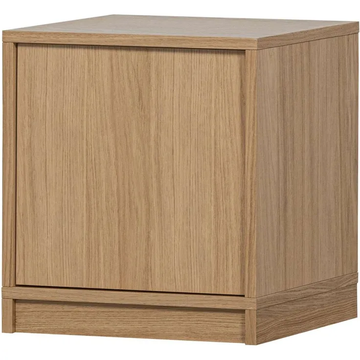 Modulschrank Modulair Eiche lackiert, modern mit Push-to-Open, natur, 44x40 cm, 2 Fächer