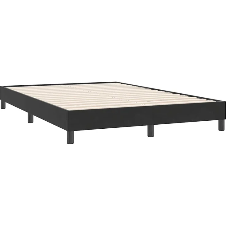 vidaXL Boxspringbett ohne Matratze Schwarz 160x220 cm Samt 3315881 – Bild 4