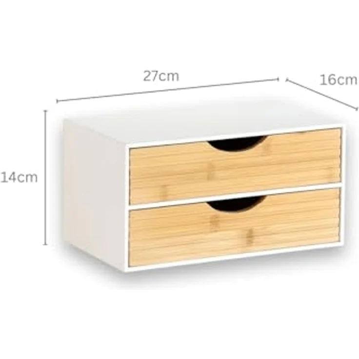 KESPER 58962 Organizer mit 2 Schubladen, weiß, FSC / Mini-Kommode – Bild 3