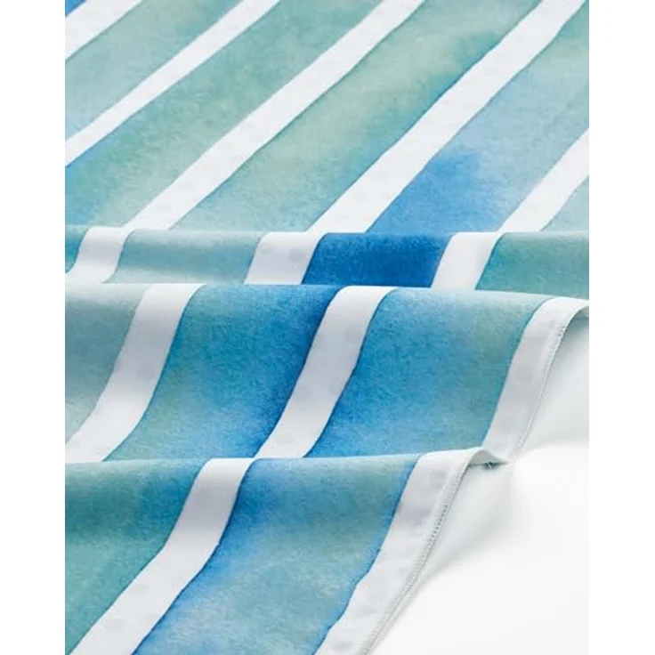 Fit-Flip Strandtuch XXL Mikrofaser, leicht, schnelltrocknend, 100% recyceltes Badetuch, Aquarell Stripes, 200x90cm – Bild 2