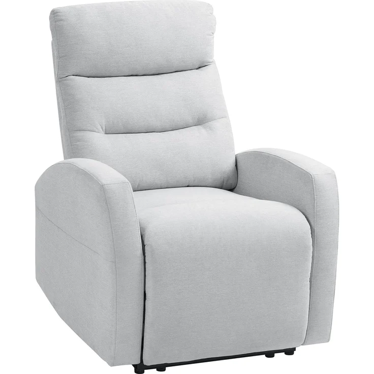 MELAYR, Verstellbarer Relaxsessel mit Fußstütze, Moderner Polstersessel, Hellgrau, 93 x 76 x 103 cm – Bild 2