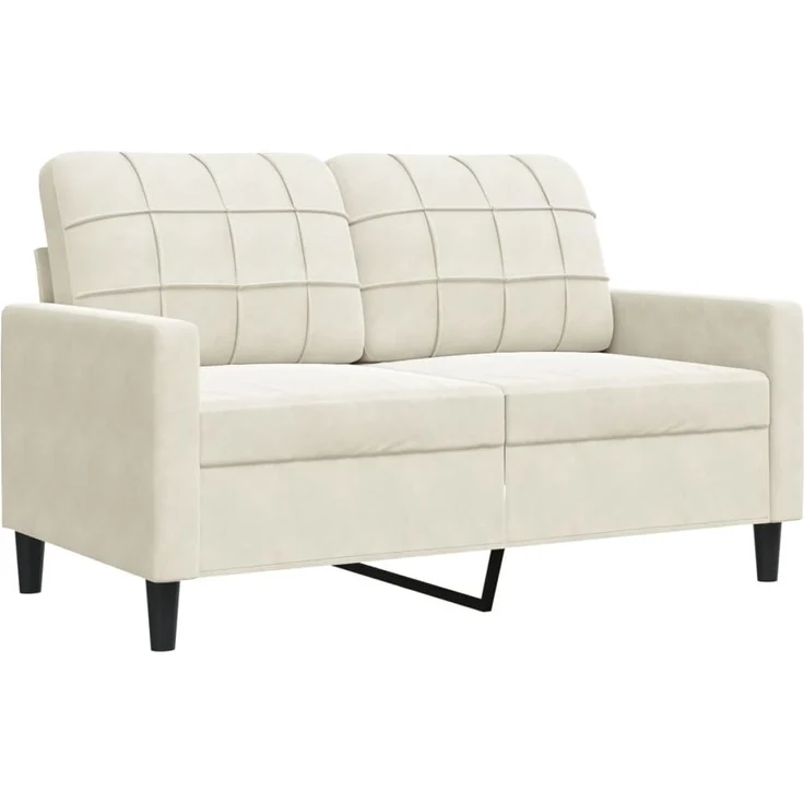 vidaXL 2-Sitzer-Sofa Creme 120 cm Samt 4007622 – Bild 1