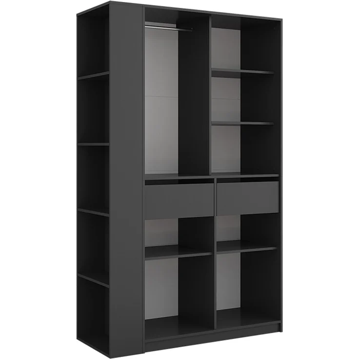 Kleiderschrank Elmo Anthrazit 50 x 200 cm 2er Set Vicco – Bild 1