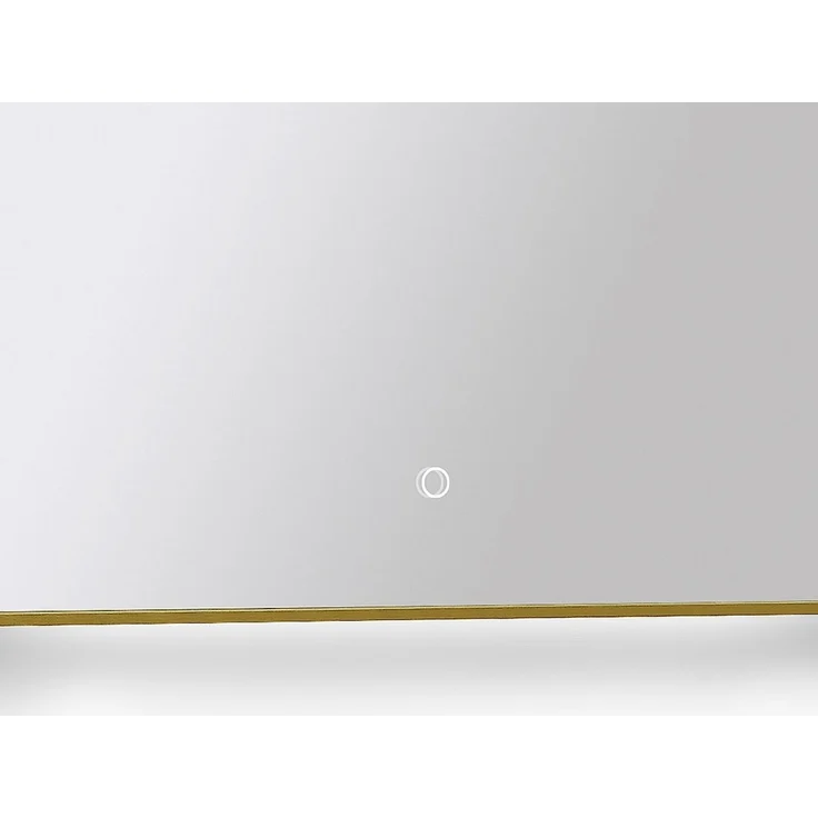 Vente-unique - Rechteckiger beleuchteter Badspiegel mit Beschlagschutz und Touchschalter - Goldener Rahmen - 50 x 150 cm - ORINELIA – Bild 6