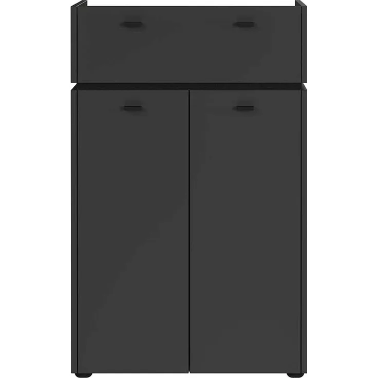 Kommode Moldau / Modesto, Holzwerkstoff, Schwarz, 60 x 96 x 34 cm