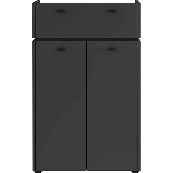 Kommode Moldau / Modesto, Holzwerkstoff, Schwarz, 60 x 96 x 34 cm – Bild 1