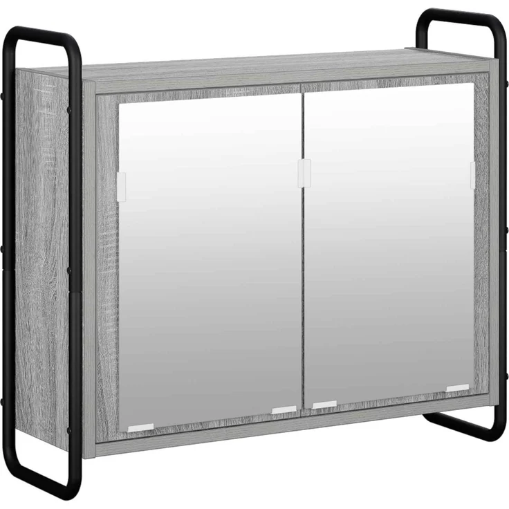 vidaXL Badezimmerschrank-Set 3 stk. Sonoma-Grau 40 x 36 x 109,5 cm 3444534 – Bild 3